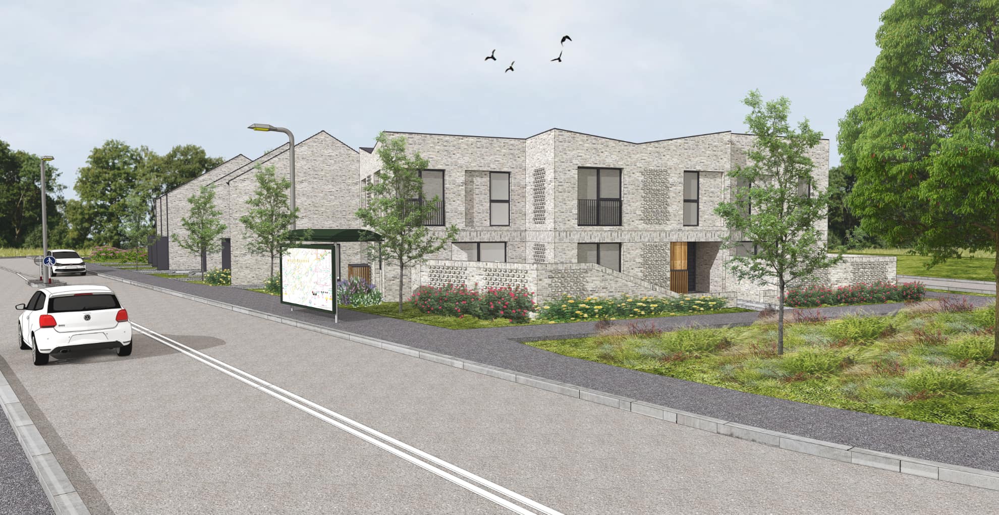 Northfield Avenue proposed homes and landscaping